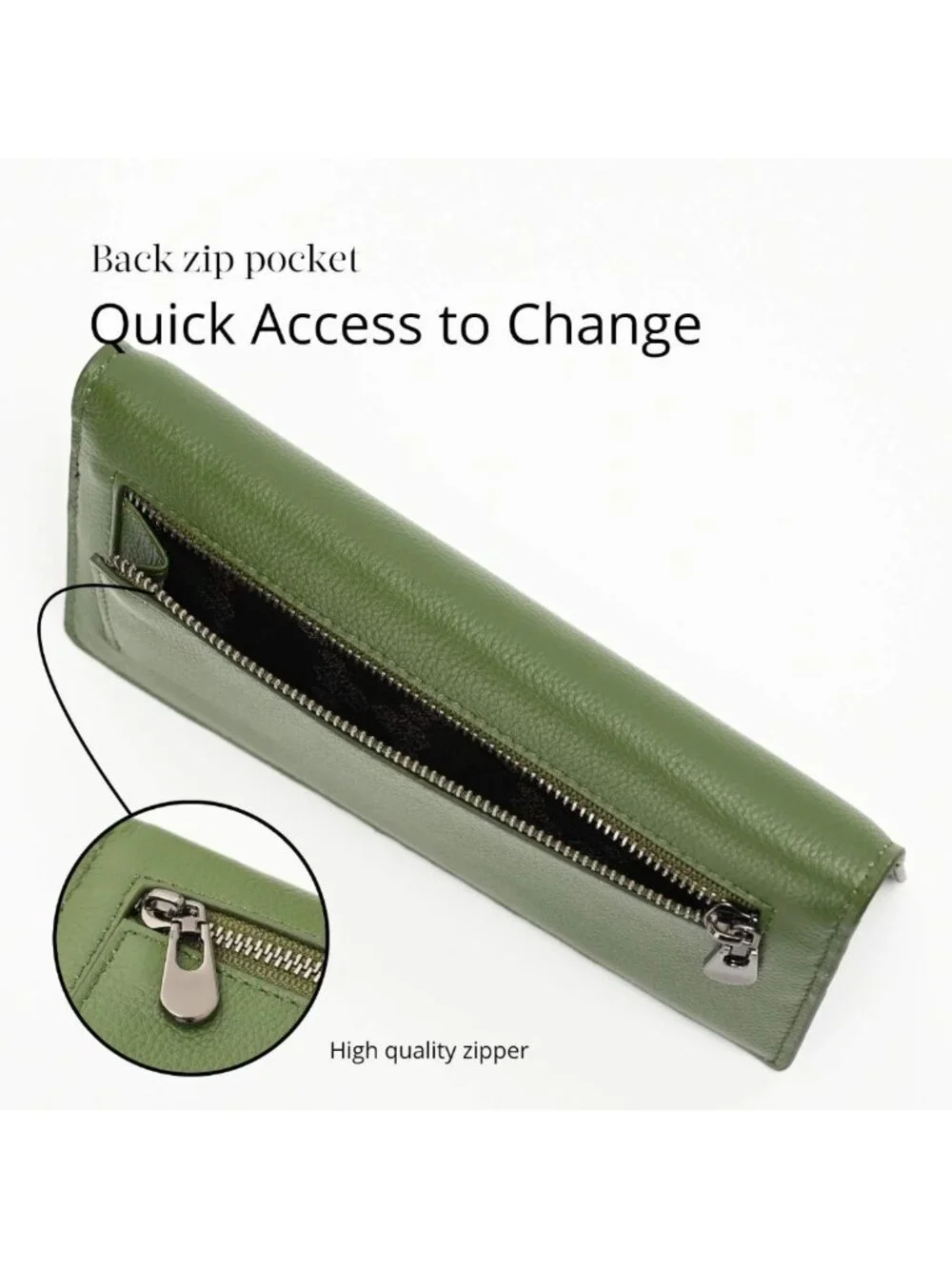 Ultra Slim Thin Leather RFID Blocking Bifold Wallet Clutch for Women - Stylish